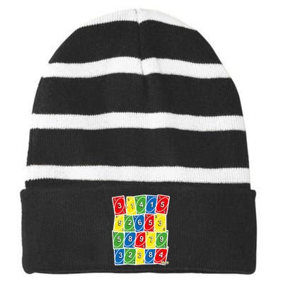 Happy PI Day, 314, 3.14 Retro Math Card Game Gifts Striped Beanie with Solid Band