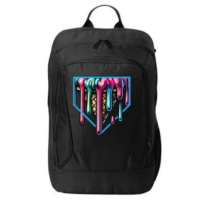 Home Plate Drip Ice Cream Softball & Baseball City Backpack