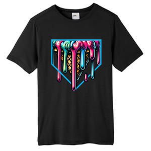 Home Plate Drip Ice Cream Softball & Baseball Tall Fusion ChromaSoft Performance T-Shirt