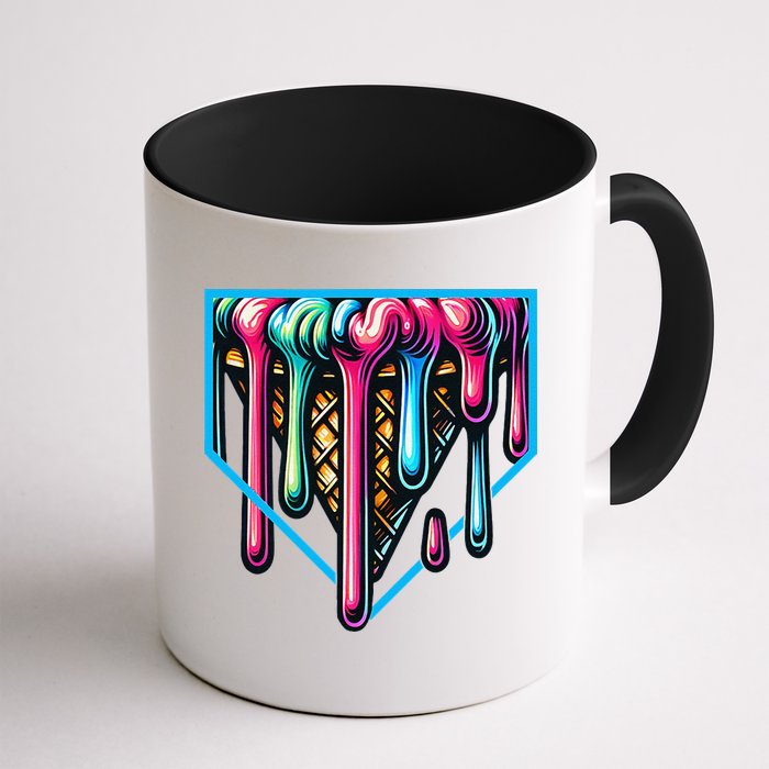 Home Plate Drip Ice Cream Softball & Baseball Mug
