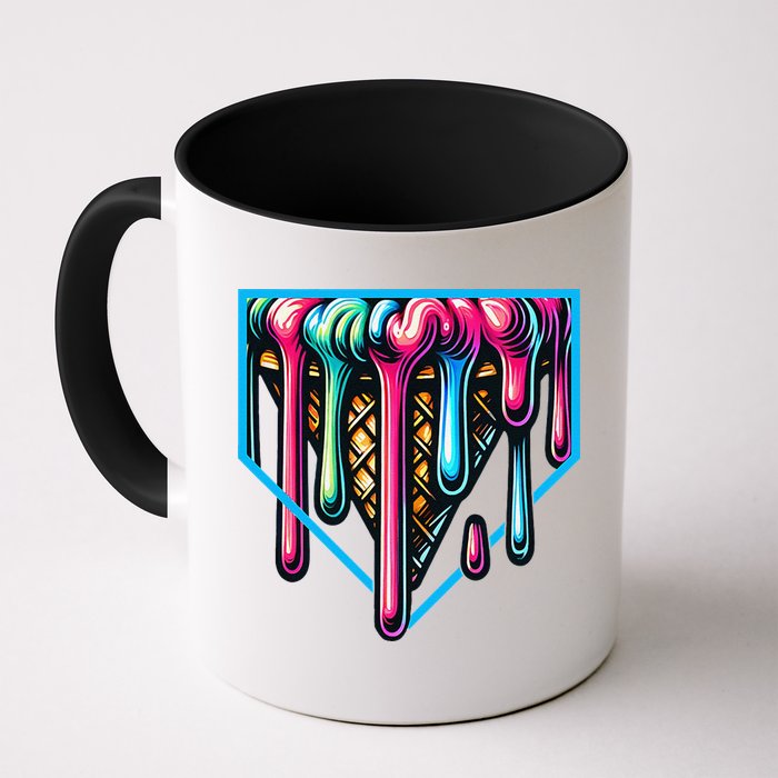 Home Plate Drip Ice Cream Softball & Baseball Mug