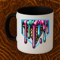 Home Plate Drip Ice Cream Softball & Baseball Mug