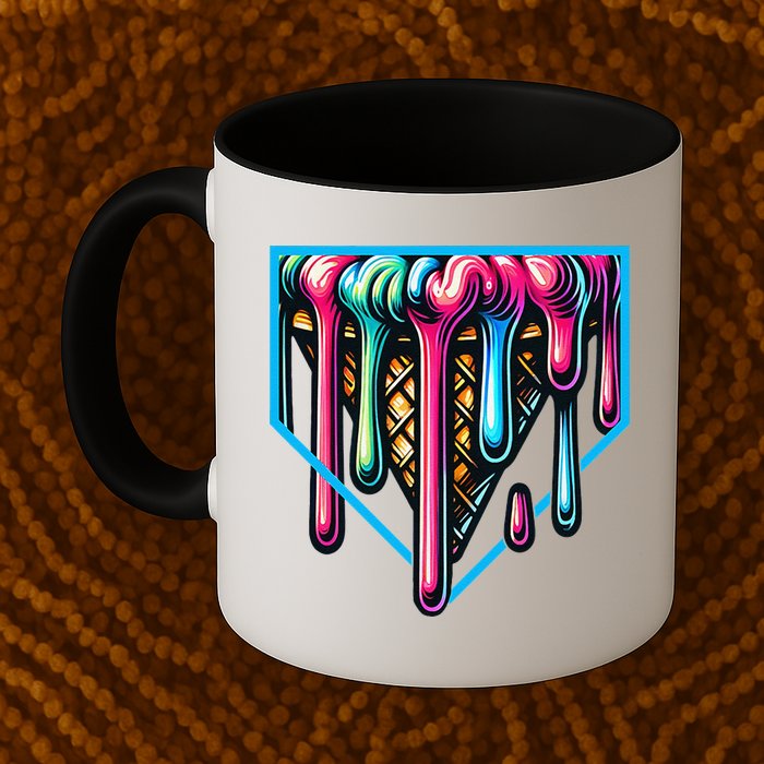 Home Plate Drip Ice Cream Softball & Baseball Mug