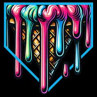 Home Plate Drip Ice Cream Softball & Baseball Tie-Dye T-Shirt