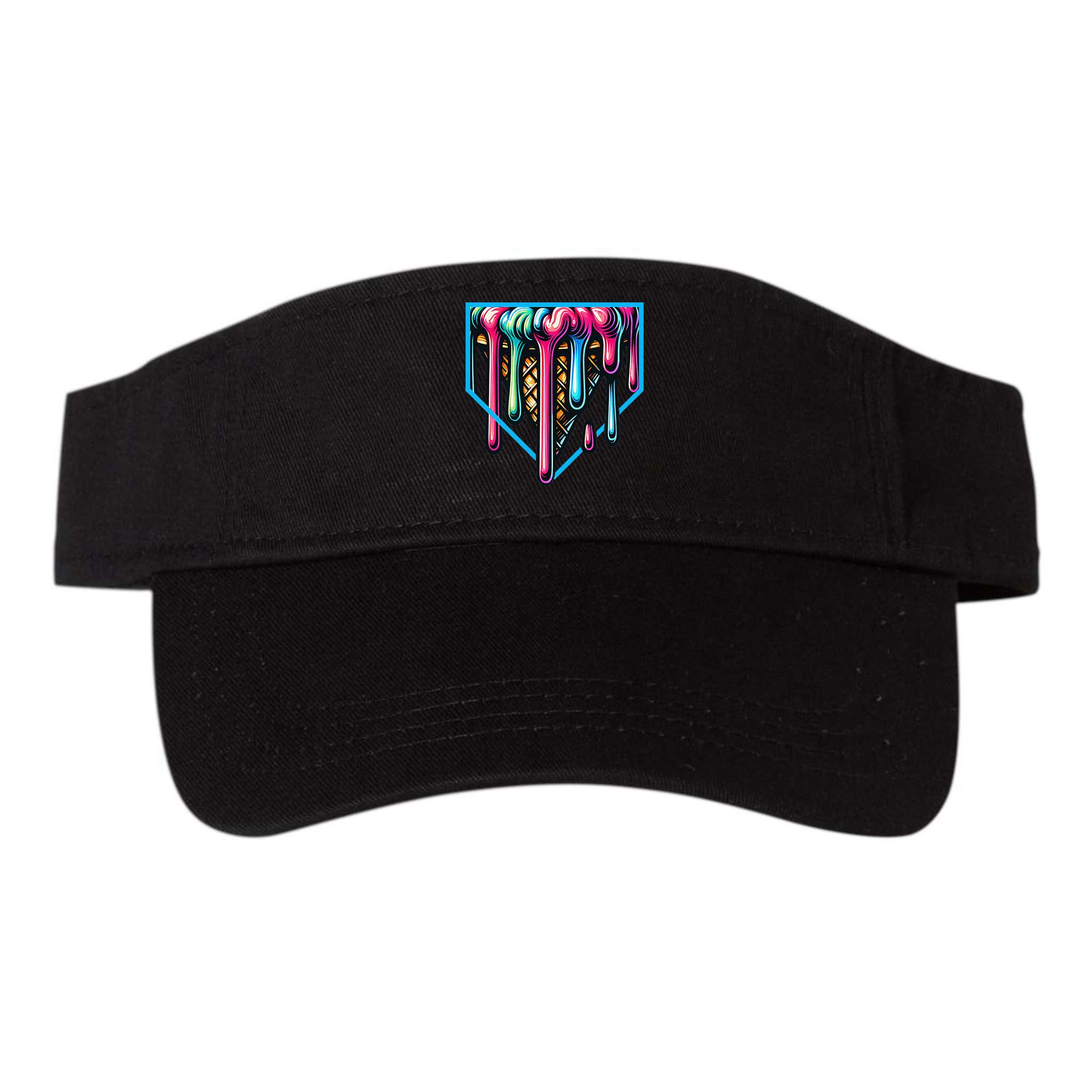 Home Plate Drip Ice Cream Softball & Baseball Visor