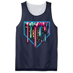 Home Plate Drip Ice Cream Softball & Baseball Mesh Reversible Basketball Jersey Tank