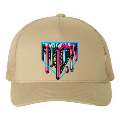 Home Plate Drip Ice Cream Softball & Baseball Yupoong Adult 5-Panel Trucker Hat