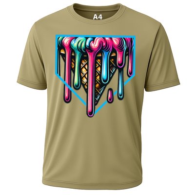 Home Plate Drip Ice Cream Softball & Baseball Performance Shirt
