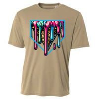 Home Plate Drip Ice Cream Softball & Baseball Cooling Performance Crew T-Shirt