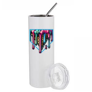 Home Plate Drip Ice Cream Softball & Baseball Stainless Steel Tumbler