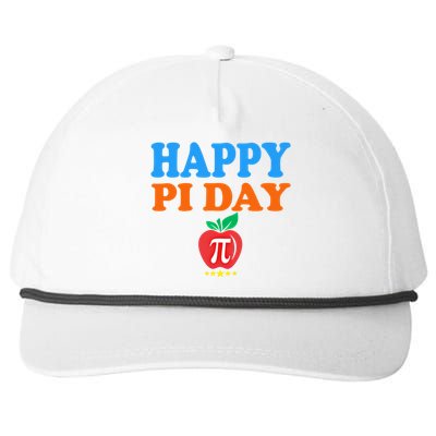 Happy Pi Day Math Teacher Pi Day Cute Gift Snapback Five-Panel Rope Hat