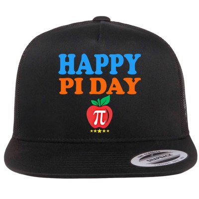 Happy Pi Day Math Teacher Pi Day Cute Gift Flat Bill Trucker Hat