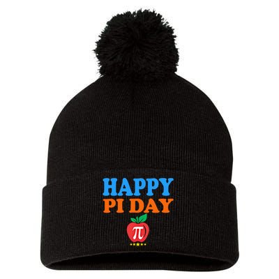 Happy Pi Day Math Teacher Pi Day Cute Gift Pom Pom 12in Knit Beanie