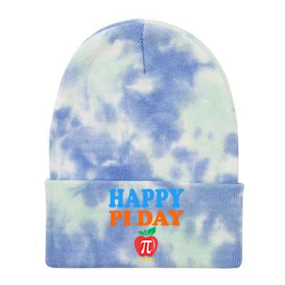 Happy Pi Day Math Teacher Pi Day Cute Gift Tie Dye 12in Knit Beanie