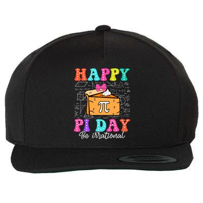 Happy Pi Day Funny Math Coach Teacher Pi Day Coquette Bow Wool Snapback Cap