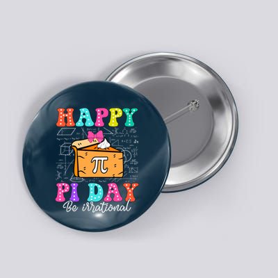 Happy Pi Day Funny Math Coach Teacher Pi Day Coquette Bow Button