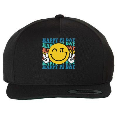 Happy Pi Day Math Teachers Student Smile Face Pi Day Wool Snapback Cap