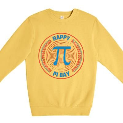 Happy Pi Day Mathematic Math Teacher Student Funny Pi Day Gift Premium Crewneck Sweatshirt