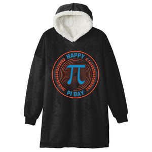 Happy Pi Day Mathematic Math Teacher Student Funny Pi Day Gift Hooded Wearable Blanket