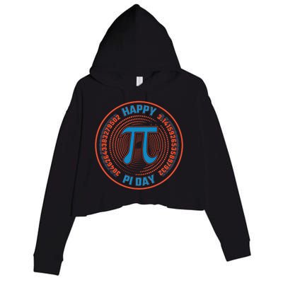 Happy Pi Day Mathematic Math Teacher Student Funny Pi Day Gift Crop Fleece Hoodie