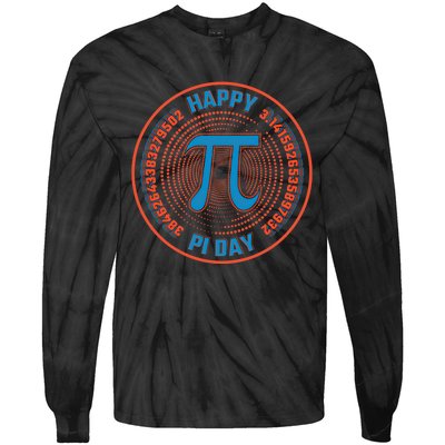 Happy Pi Day Mathematic Math Teacher Student Funny Pi Day Gift Tie-Dye Long Sleeve Shirt