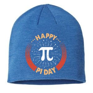 Happy Pi Day Funny Pi Mathematic Math Teacher Gift Sustainable Beanie