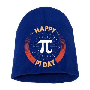 Happy Pi Day Funny Pi Mathematic Math Teacher Gift Short Acrylic Beanie