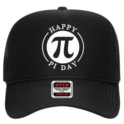 Happy Pi Day Great Gift High Crown Mesh Back Trucker Hat