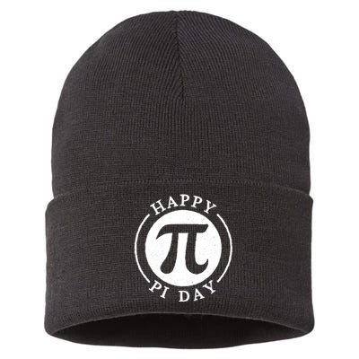 Happy Pi Day Great Gift Sustainable Knit Beanie