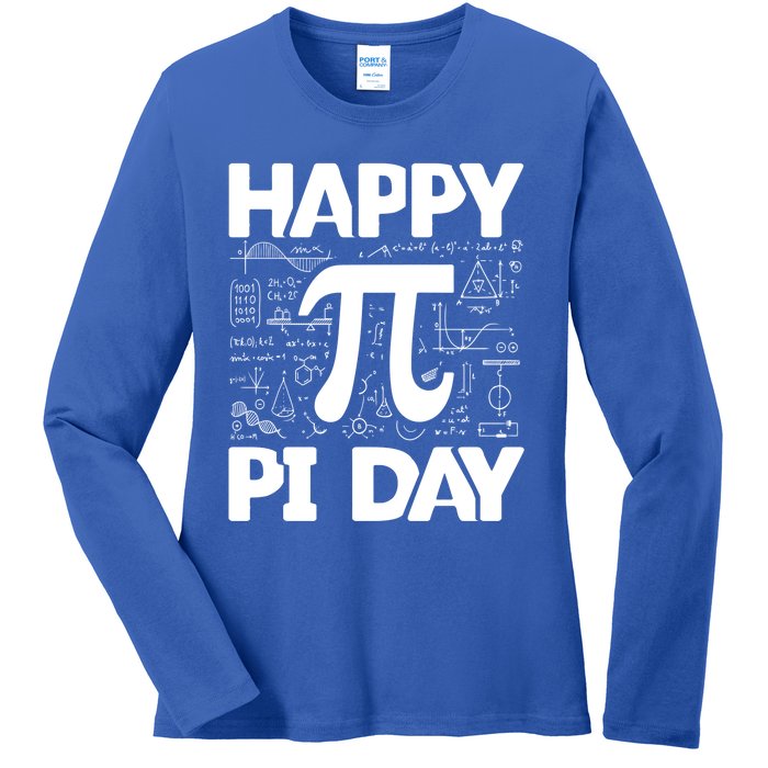 Happy Pi Day Math Teachers Student Professor Pi Day Gift Ladies Long Sleeve Shirt