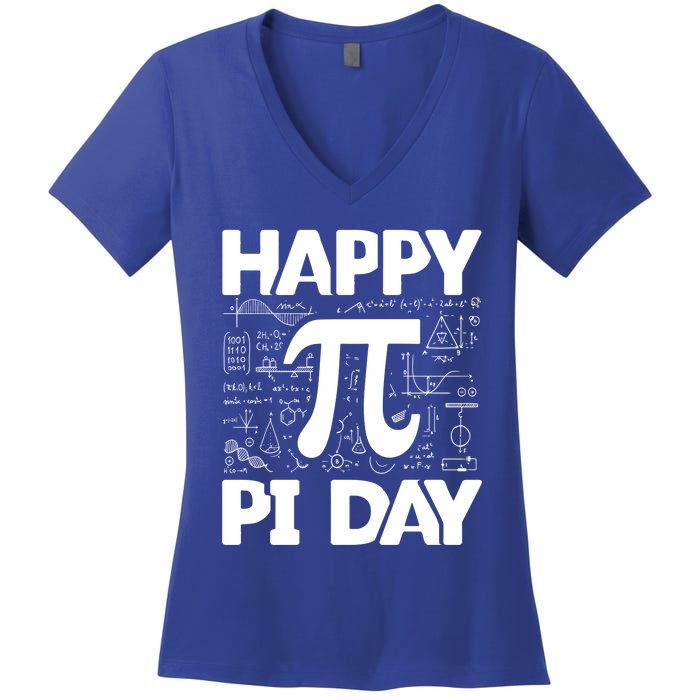 Happy Pi Day Math Teachers Student Professor Pi Day Gift Women's V-Neck T-Shirt