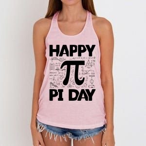 Happy Pi Day Math Teachers Student Professor Pi Day Gift Women's Knotted Racerback Tank