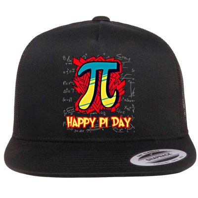 Happy Pi Day Symbol For Math Lovers Great Gift Flat Bill Trucker Hat