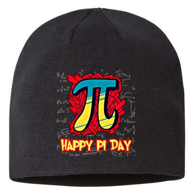 Happy Pi Day Symbol For Math Lovers Great Gift Sustainable Beanie