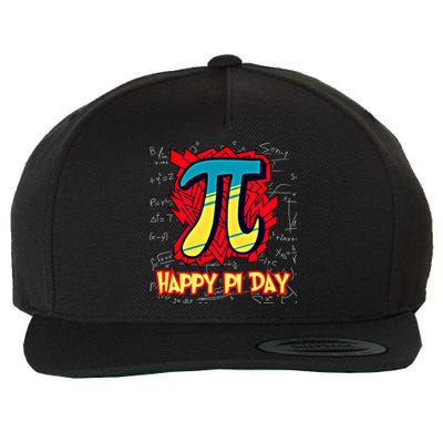 Happy Pi Day Symbol For Math Lovers Great Gift Wool Snapback Cap