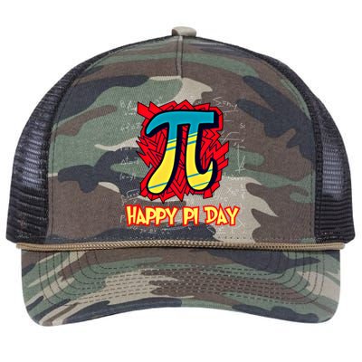 Happy Pi Day Symbol For Math Lovers Great Gift Retro Rope Trucker Hat Cap