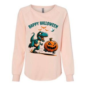 Halloween Pumpkin Dinosaur Funny Trex Womens California Wash Sweatshirt