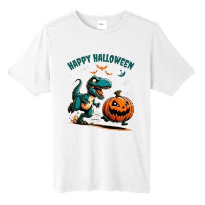 Halloween Pumpkin Dinosaur Funny Trex Tall Fusion ChromaSoft Performance T-Shirt