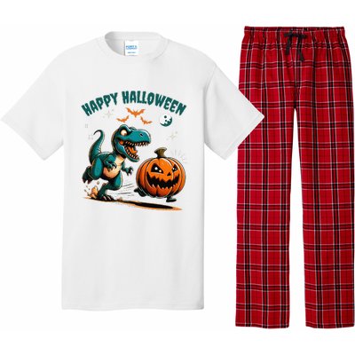 Halloween Pumpkin Dinosaur Funny Trex Pajama Set