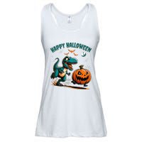 Halloween Pumpkin Dinosaur Funny Trex Ladies Essential Flowy Tank