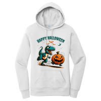 Halloween Pumpkin Dinosaur Funny Trex Women's Pullover Hoodie