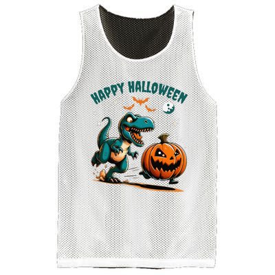 Halloween Pumpkin Dinosaur Funny Trex Mesh Reversible Basketball Jersey Tank