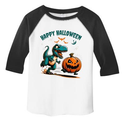 Halloween Pumpkin Dinosaur Funny Trex Toddler Fine Jersey T-Shirt