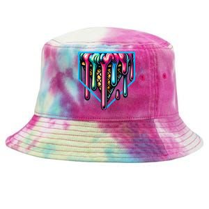 Home Plate Drip Ice Cream Softball & Baseball Tie-Dyed Bucket Hat