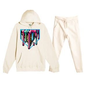 Home Plate Drip Ice Cream Softball & Baseball Premium Hooded Sweatsuit Set