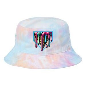 Home Plate Drip Ice Cream Softball & Baseball Tie Dye Newport Bucket Hat