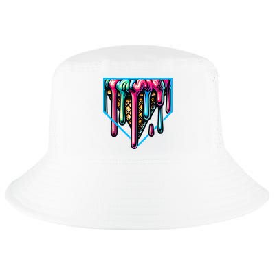 Home Plate Drip Ice Cream Softball & Baseball Cool Comfort Performance Bucket Hat