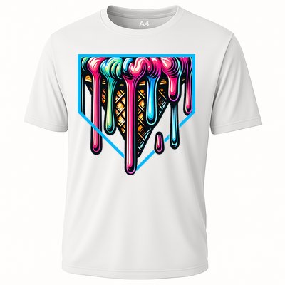 Home Plate Drip Ice Cream Softball & Baseball Performance Shirt