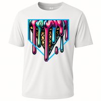 Home Plate Drip Ice Cream Softball & Baseball Cooling Performance Crew T-Shirt