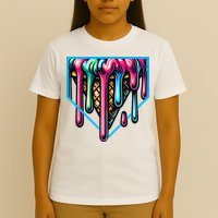 Home Plate Drip Ice Cream Softball & Baseball T-Shirt